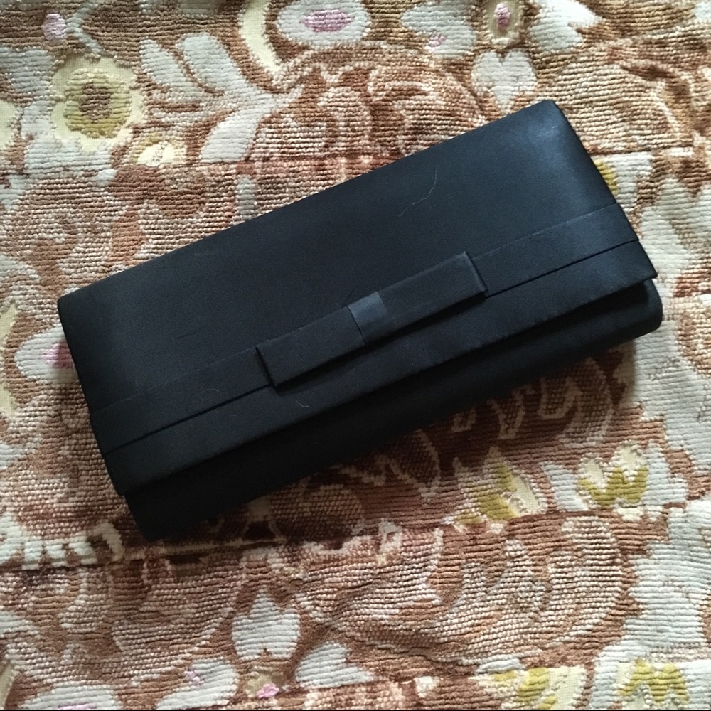 Carolyne Barton black silk bag, convertible clutch - Picture 8 of 8